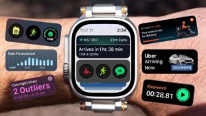 Apple Watch Smart Stack showing productivity-focused widgets