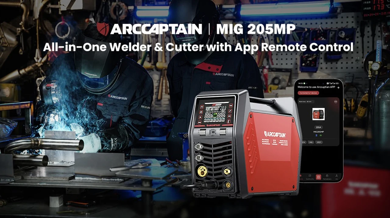 Multi-process welding and plasma cutting with the ARCCAPTAIN MIG 205MP