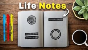 A notebook showcasing the Bullet Journal method for organization and mindfulness