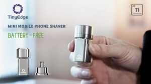 Compact travel shaver TinyEdge displayed for portability and convenience