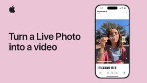 Step-by-step guide to converting Live Photos to videos on iPhone.