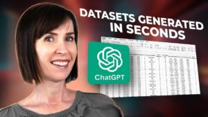 Custom Excel dataset creation using ChatGPT for free and efficient data generation.