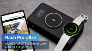 Flash Pro Ultra 275W powerbank charging multiple devices simultaneously