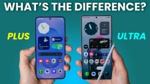 Samsung Galaxy S25 Ultra and Plus side-by-side comparison