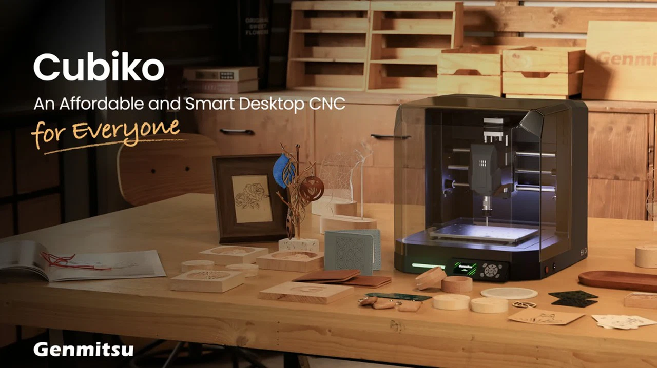 Laser engraving module for the Genmitsu Cubiko creating intricate designs