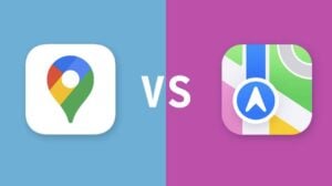 Comparison of Apple Maps and Google Maps navigation features