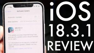 iOS 18.3.1 update focusing on security fixes and bug resolutions