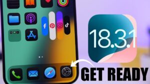 iOS 18.3.1 update screen showing security patch details