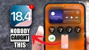 Screenshot of iOS 18.4 Beta 1 showcasing new features