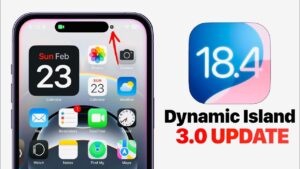 Dynamic Island interface showcasing iOS 18.4’s enhanced animations