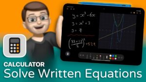 Handwriting recognition feature in iPad Calculator for solving equations