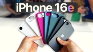 iPhone 16e minimalist design in Black and Matte White finishes