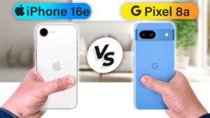 Comparison of iPhone 16e and Pixel 8a OLED displays and refresh rates