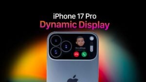 iPhone 17 Pro rear camera module featuring a dynamic display innovation