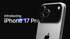 Horizontal camera bar design on the iPhone 17 Pro back panel