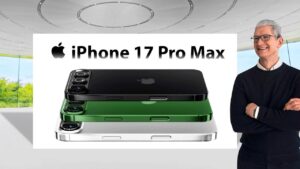 Close-up of the iPhone 17 Pro Max's redesigned camera system