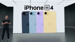 iPhone SE 4 featuring a 6.1-inch OLED display for vibrant visuals