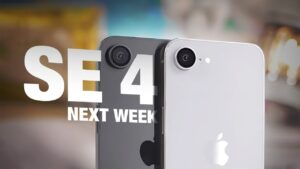 iPhone SE 4 showcasing its new OLED display with vibrant colors and reduced bezels