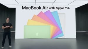 M4 MacBook Air showcasing its sleek design and new color options