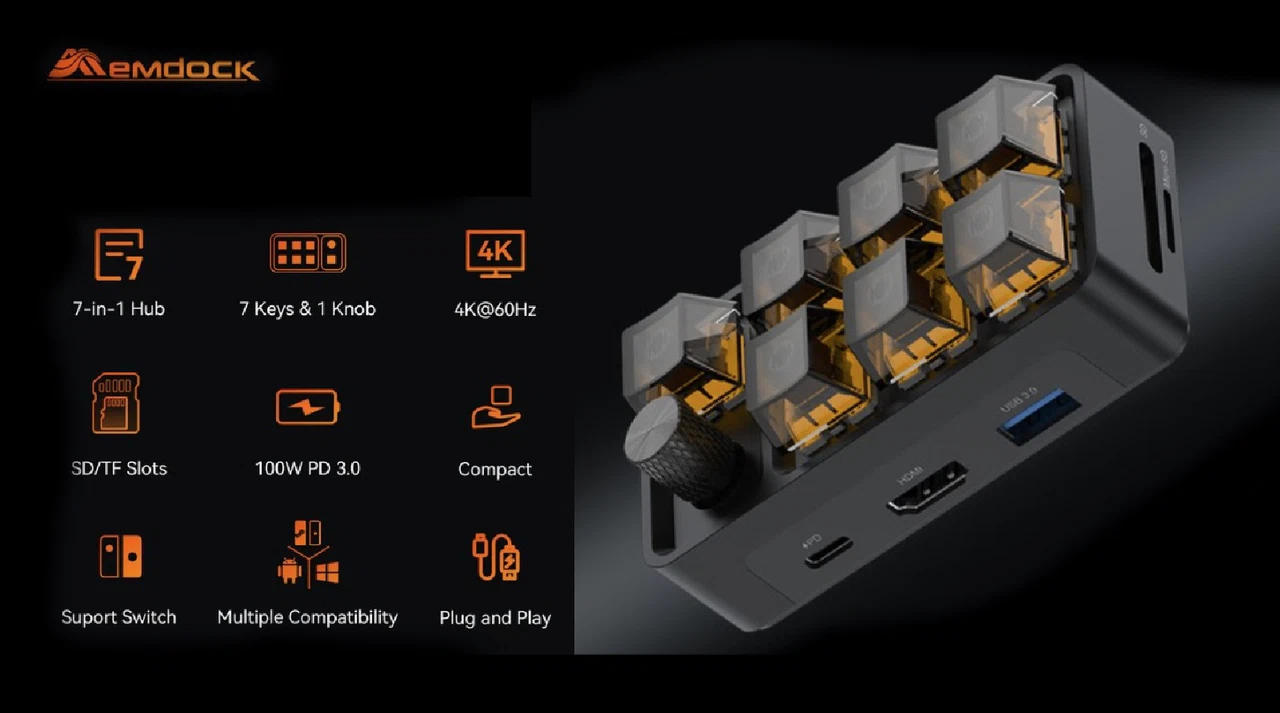 7-in-1 multifunctional hub for professionals