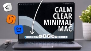 Minimalist MacBook setup with a clean and organized workspace