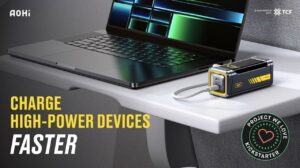 Portable power bank for charging laptops and smartphones