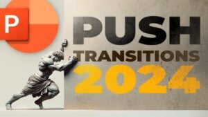 Example of a timeline using PowerPoint push transitions for clarity