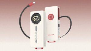 Retro-inspired portable power bank for multiple devices