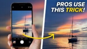 A photography grid overlay demonstrating the rule of thirds composition technique