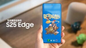 Ultra-thin Samsung Galaxy S25 Edge smartphone with sleek design