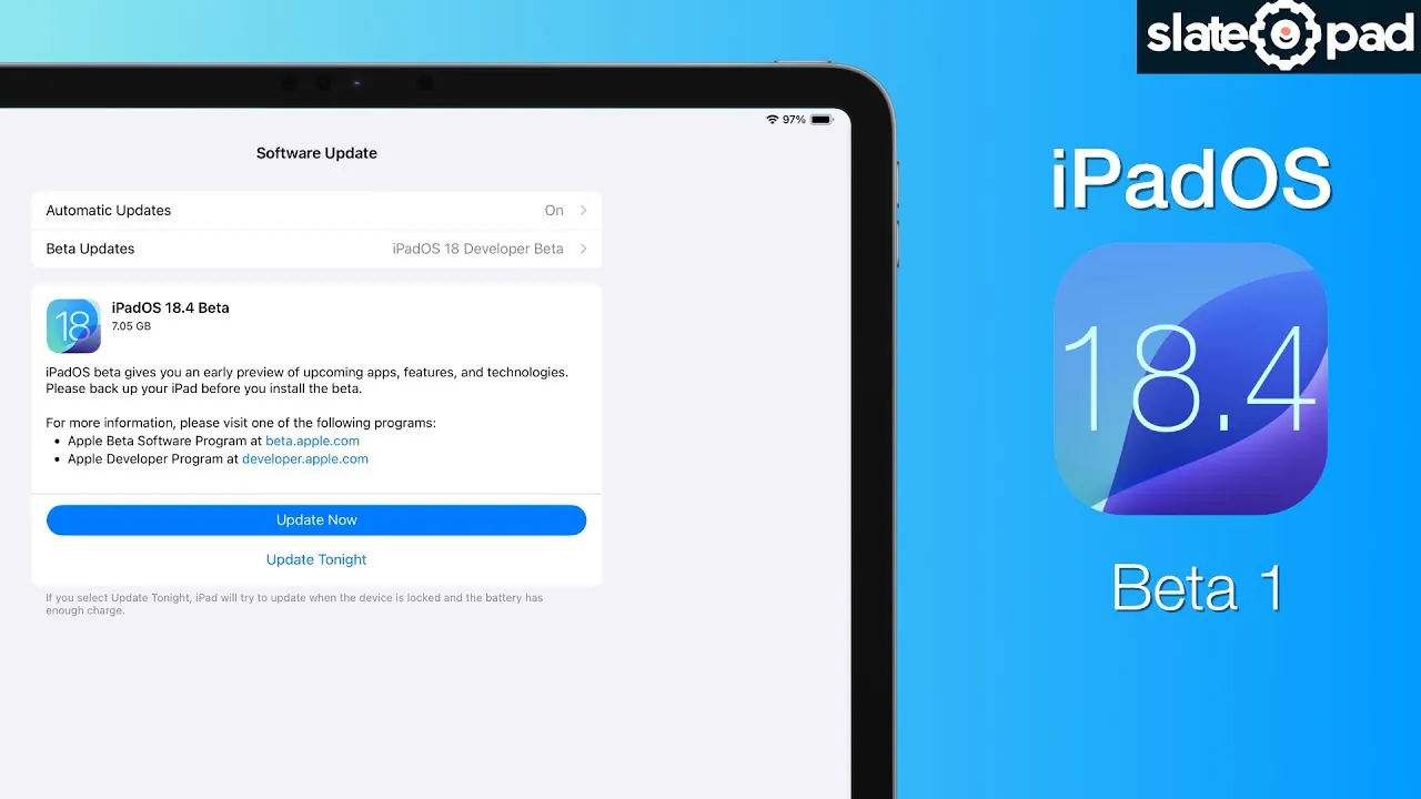 iPadOS 18.4 Beta 1