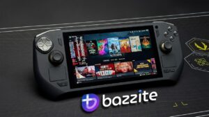 Zotac Zone handheld gaming device with Bazzite OS for Linux gaming