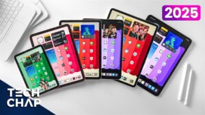 Apple iPad lineup for 2025 showcasing different models and features.