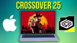Crossover 25 running Windows games on macOS with improved compatibility