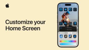 Custom iPhone home screen layout using iOS 18 features