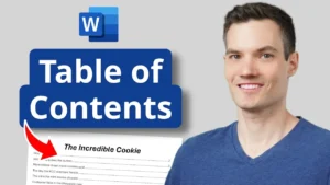 Customizing and updating a table of contents in Microsoft Word