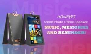 Eco-friendly smart photo frame showcasing vivid photos and videos