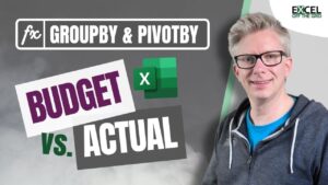 Excel budget vs actual analysis using advanced functions