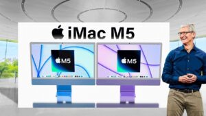 iMac M5 desktop showcasing sleek design and new color options
