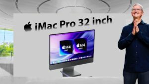 Rumored design of the iMac Pro 2025 with sleek all-in-one features.