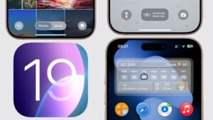 iOS 19 redesigned user interface with circular icons and customizable layouts