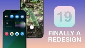 iOS 19 interface showcasing Vision OS-inspired transparent design