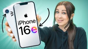 iPhone 16e showcasing its 48 MP professional-grade camera system
