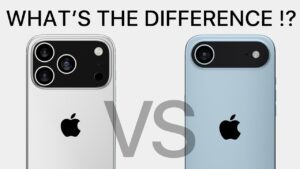 Comparison of iPhone 17 Air and Pro Max models with key differences