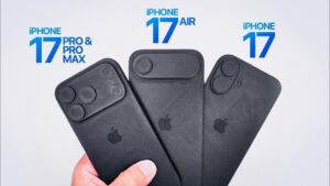 The iPhone 17 lineup showcasing sleek designs and advanced features.