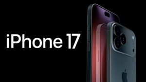 Close-up of iPhone 17 Pro camera bar with triple-lens system