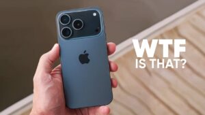 Horizontal camera bar design on the iPhone 17 Pro Max with 48MP lenses