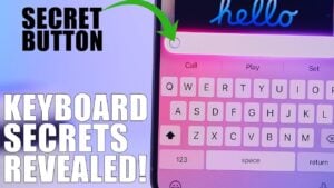 iPhone keyboard showing productivity-enhancing features