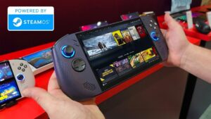 Lenovo Legion GO S handheld gaming device with Steam OS