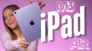 M3 iPad Air showcasing its Liquid Retina display with vibrant colors